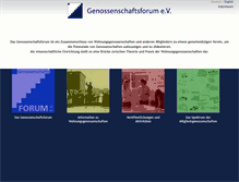 Tablet Screenshot of berliner-genossenschaftsforum.de